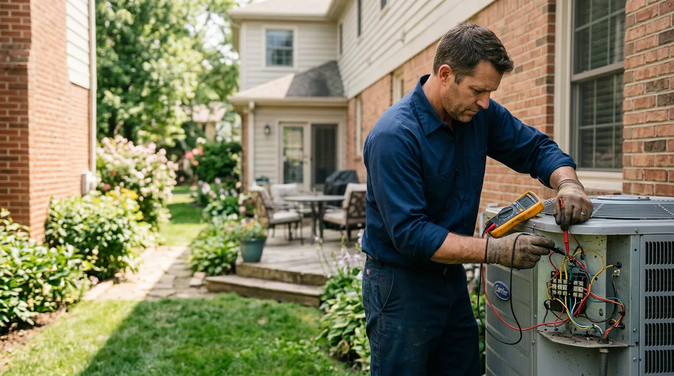 HVAC technician working near Wilton, IA